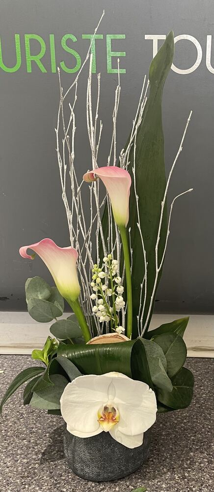 Composition callas blancs sur pied